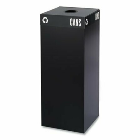 SAFCO Safco, PUBLIC SQUARE CAN-RECYCLING CONTAINER, SQUARE, STEEL, 37 GAL, BLACK 2983BL